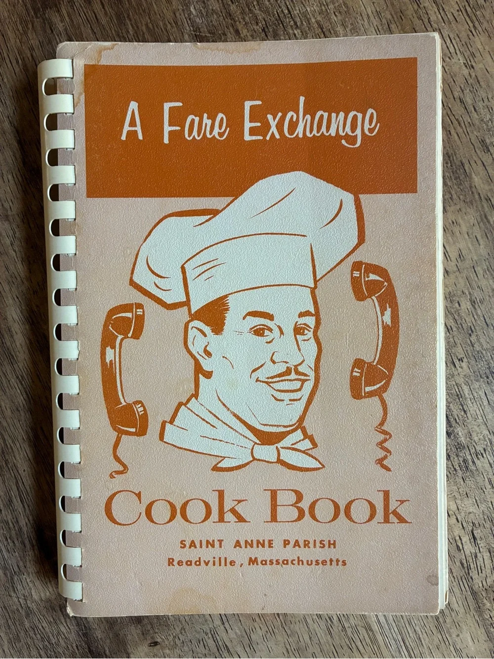 VTG Spiral Bound 1960’s Church Cook Book Saint Anne Parish Readville MA Retro